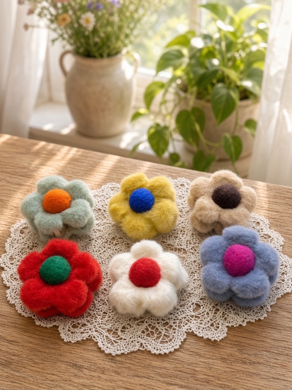 Hair Clips fuzzy